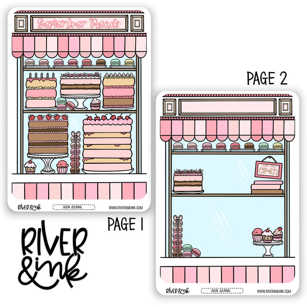 *DIGITAL* 2024 September Reading Tracker Book Journaling Full Sheet | Hand Drawn Planner Stickers