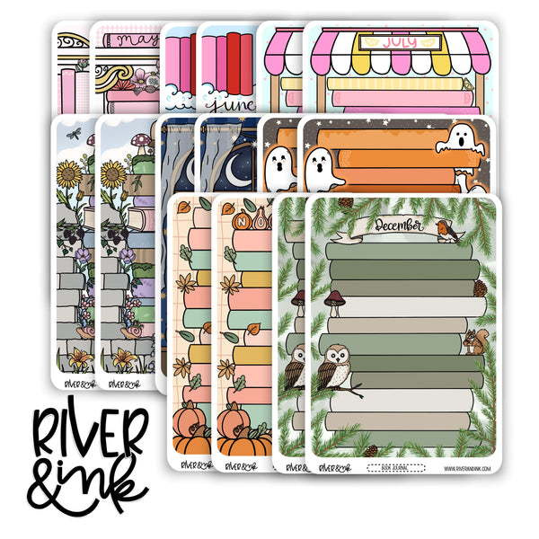 *DIGITAL* 2025 May to December Monthly Book Journaling Bundle | Hand Drawn Planner Stickers
