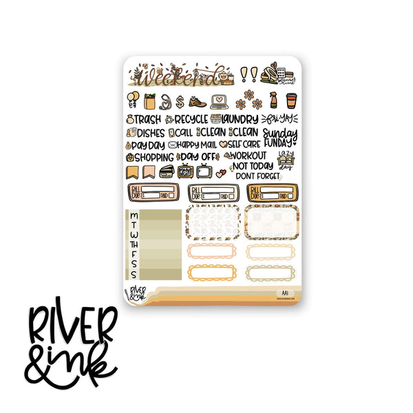 Autumn Awakens | Vertical Stickers Kit Planner Stickers