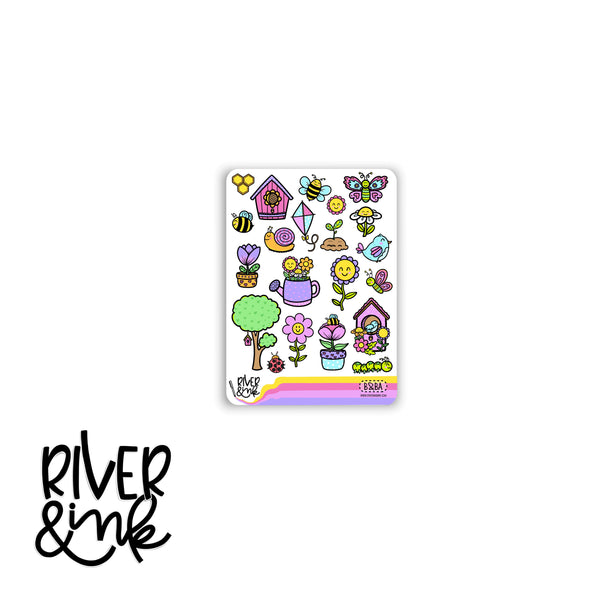 The Birds and The Bees | Vertical Stickers Kit Planner Stickers