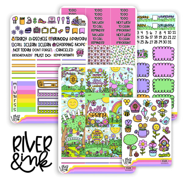 The Birds and The Bees | Vertical Stickers Kit Planner Stickers