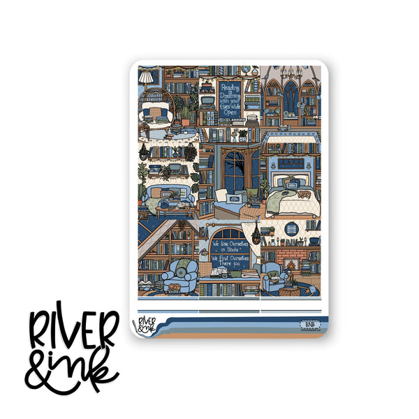 Book Nook | Vertical Stickers Kit Planner Stickers