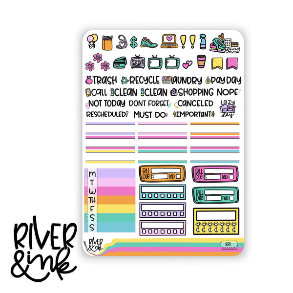 Beach Read | Vertical Stickers Kit Planner Stickers