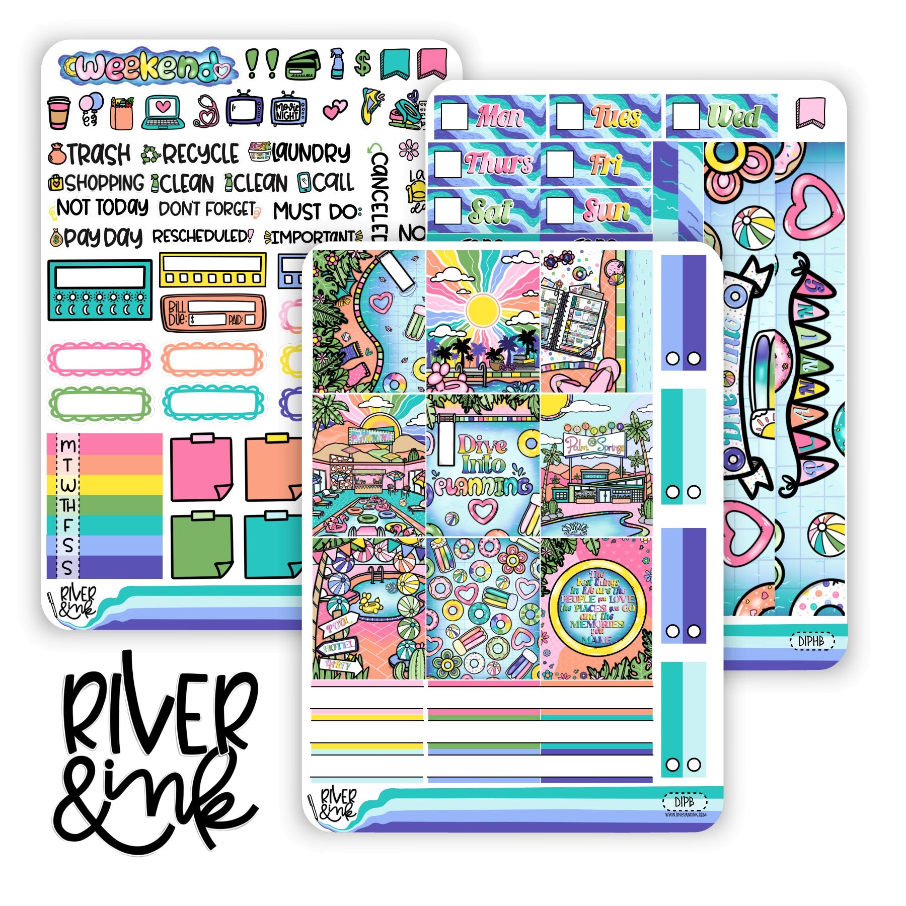 WCP Dive Into Planning | Hobonichi Cousin Planner Stickers Kit