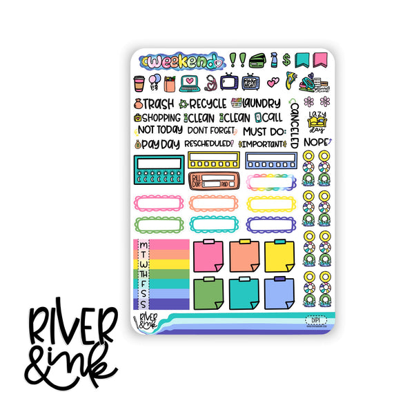 WCP Dive Into Planning | Hobonichi Cousin Planner Stickers Kit