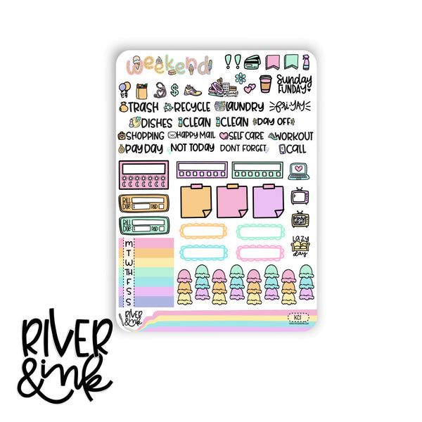 Keep Cool Ice Cream | Hobonichi Cousin Planner Stickers Kit