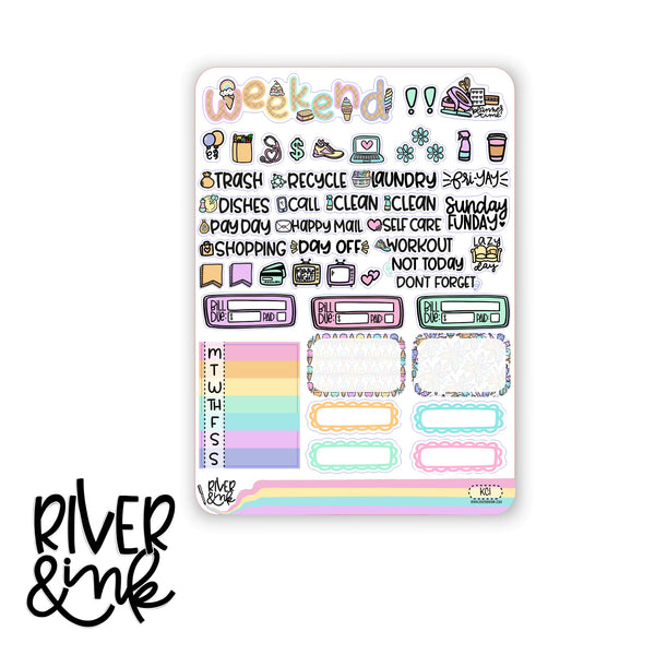 Keep Cool Ice Cream | Vertical Stickers Kit Planner Stickers