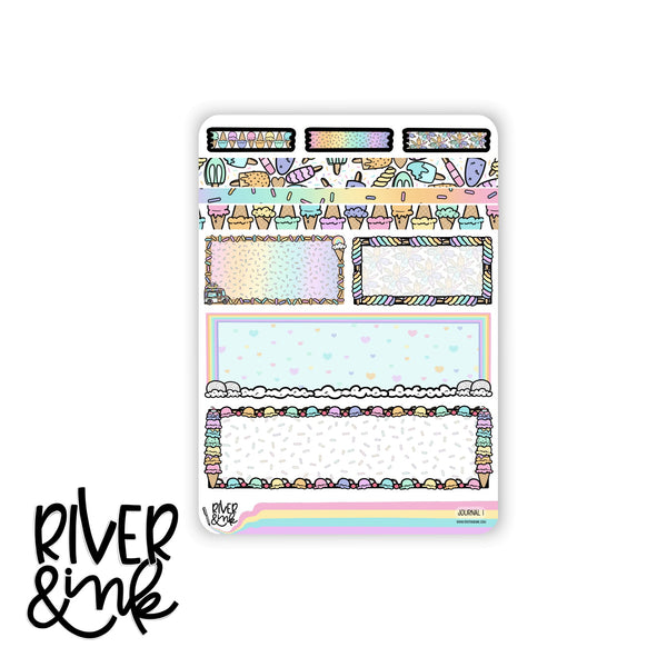 Keep Cool Ice Cream | Journaling Stickers Kit