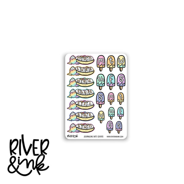 Keep Cool Ice Cream | Journaling Stickers Kit