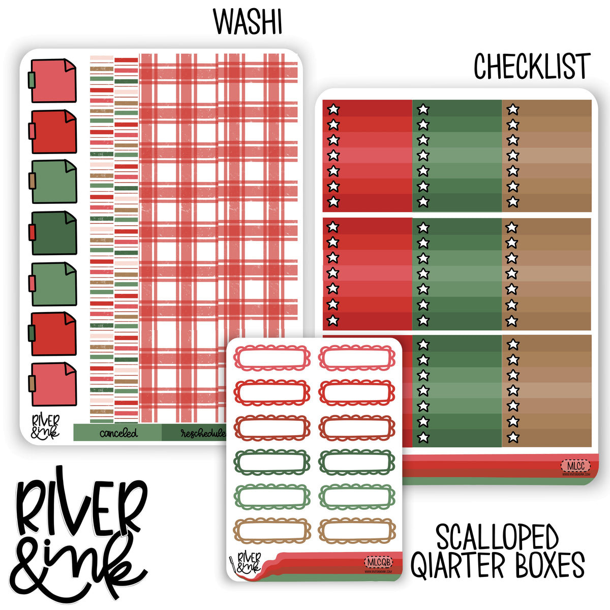 Merry Little Christmas | Weekly Vertical Planner Stickers Kit Add Ons ...