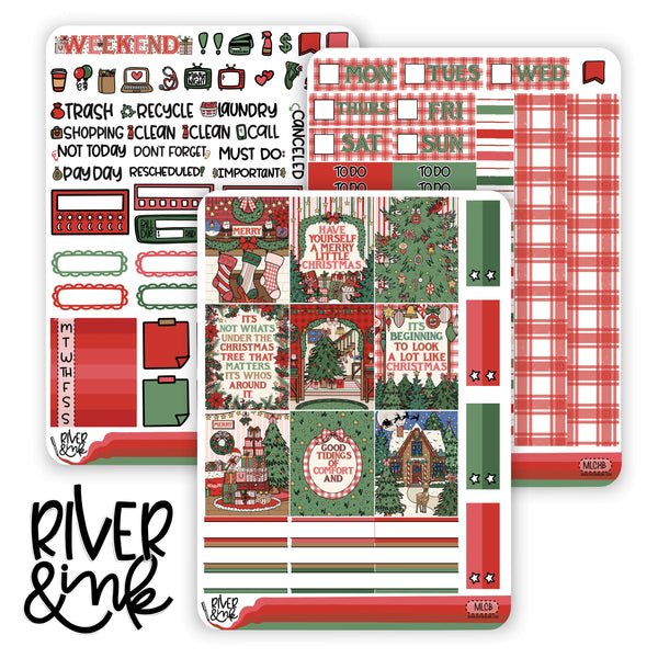 Merry Little Christmas | Hobonichi Cousin Planner Stickers Kit