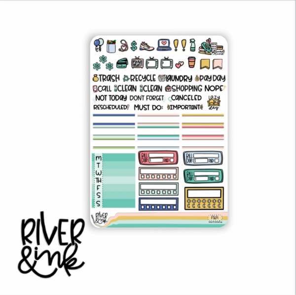 Frost & Flurries | Vertical Stickers Kit Planner Stickers