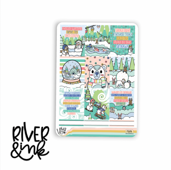 Frost & Flurries | Vertical Stickers Kit Planner Stickers