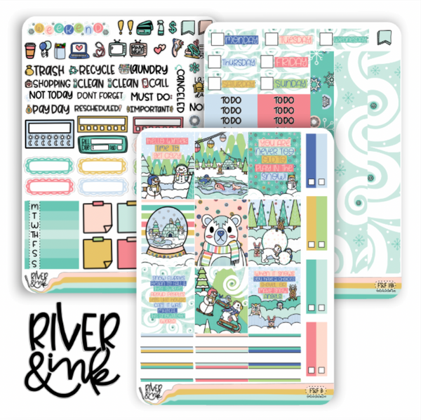 Frost & Flurries | Hobonichi Cousin Planner Stickers Kit