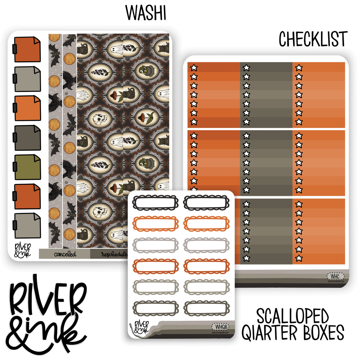Witching Hour | Weekly Vertical Planner Stickers Kit Add Ons – River & Ink