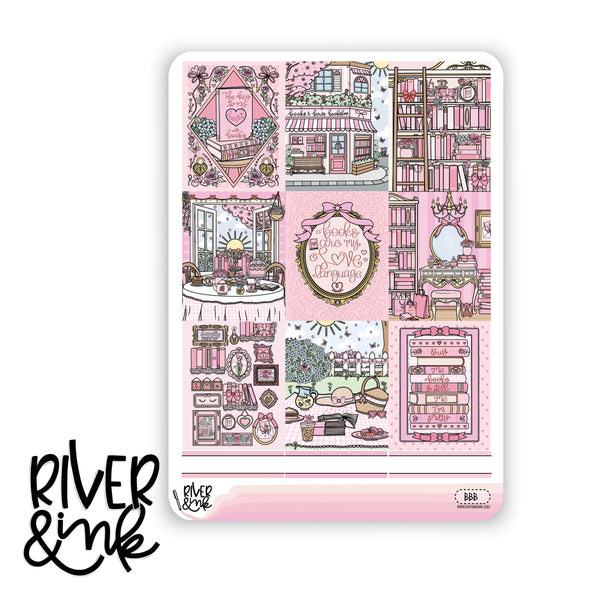 Books & Bows | Vertical Stickers Kit Planner Stickers