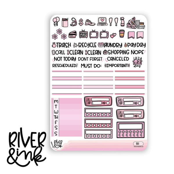 Books & Bows | Vertical Stickers Kit Planner Stickers