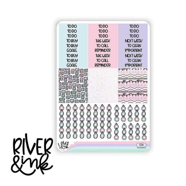Christmas Cheer | Vertical Stickers Kit Planner Stickers