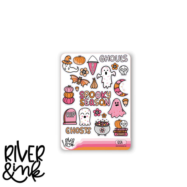Ghoul Squad Halloween | Vertical Stickers Kit Planner Stickers
