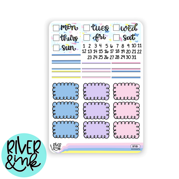 Butterfly Flutter | Vertical Stickers Kit Planner Stickers