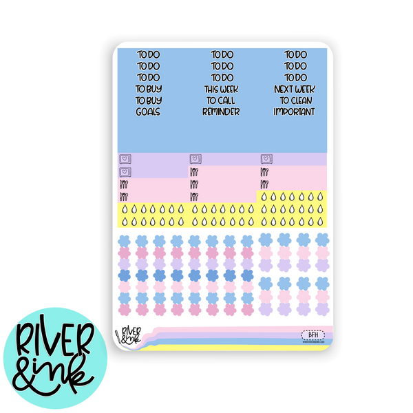 Butterfly Flutter | Vertical Stickers Kit Planner Stickers