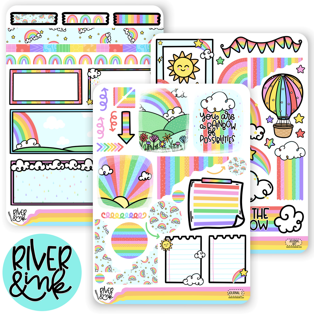 Holly Jolly  Journaling Stickers Kit – River & Ink