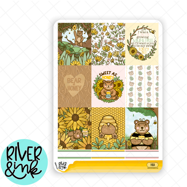 Honey Bear | Weekly Vertical Planner Stickers Kit