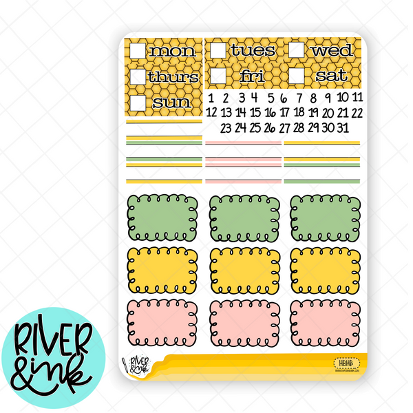 Honey Bear | Weekly Vertical Planner Stickers Kit