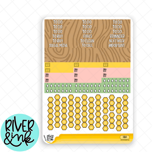 Honey Bear | Weekly Vertical Planner Stickers Kit