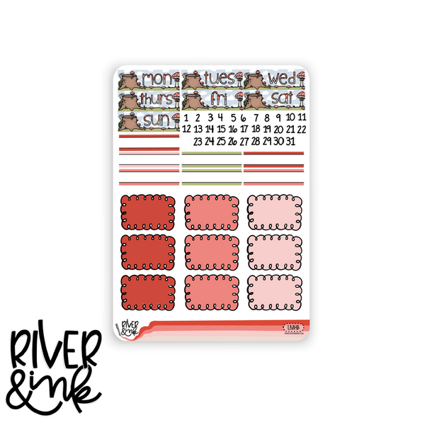 Little Mushroom | Vertical Stickers Kit Planner Stickers