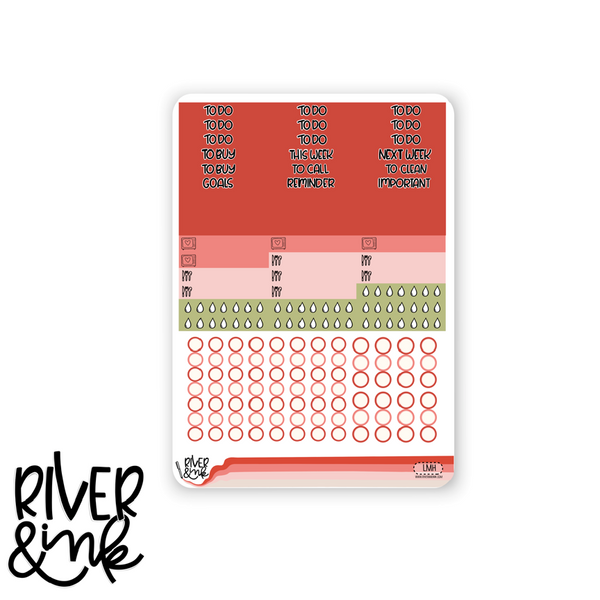Little Mushroom | Vertical Stickers Kit Planner Stickers