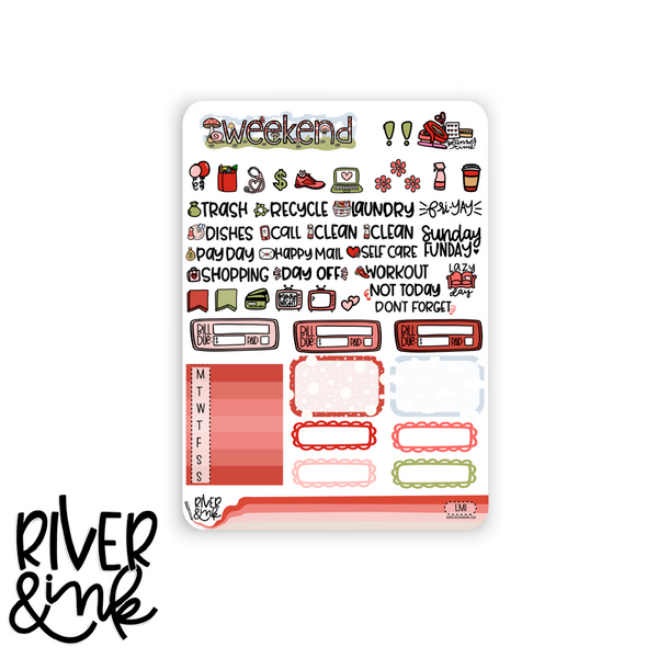 Little Mushroom | Vertical Stickers Kit Planner Stickers