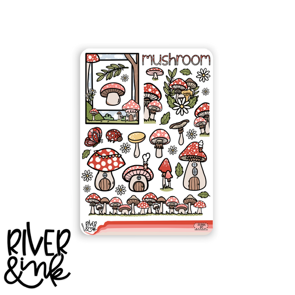 Little Mushrooms | Journaling Stickers Kit