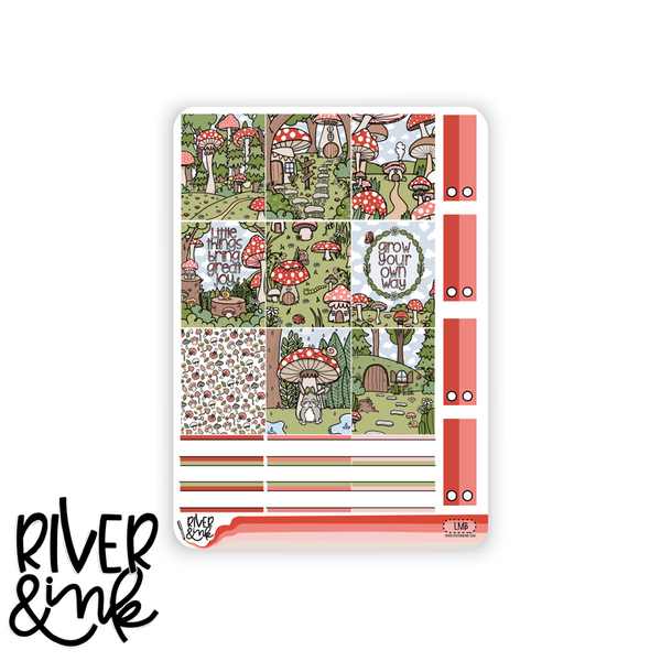Little Mushrooms | Hobonichi Cousin l Planner Stickers Kit