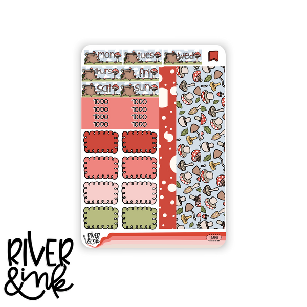 Little Mushrooms | Hobonichi Cousin l Planner Stickers Kit