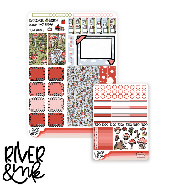 Little Mushrooms | Hobonichi Weeks Sticker Kit Planner Stickers