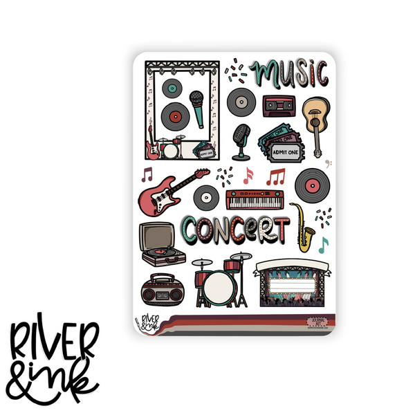 Magic of Music Concert | Journaling Stickers Kit
