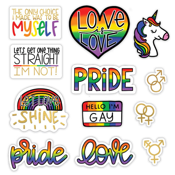 Pride Diecut Stickers | River & Ink x PHP Collab