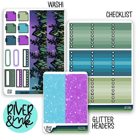 Enchanted Forest | Weekly Vertical Planner Stickers Kit Add Ons – River ...