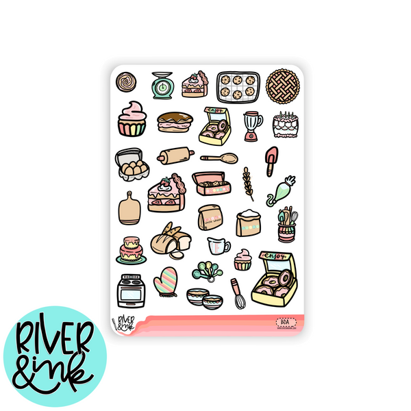 Bakers Dozen | Vertical Stickers Kit Planner Stickers