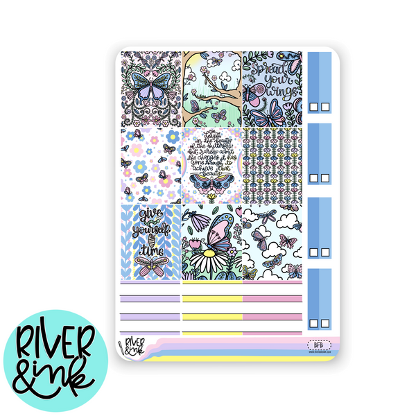 Butterfly Flutter | Hobonichi Cousin l Planner Stickers Kit