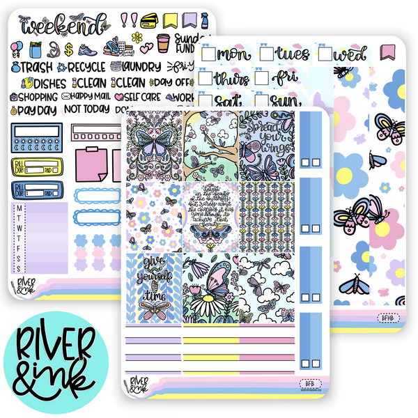 Butterfly Flutter | Hobonichi Cousin l Planner Stickers Kit