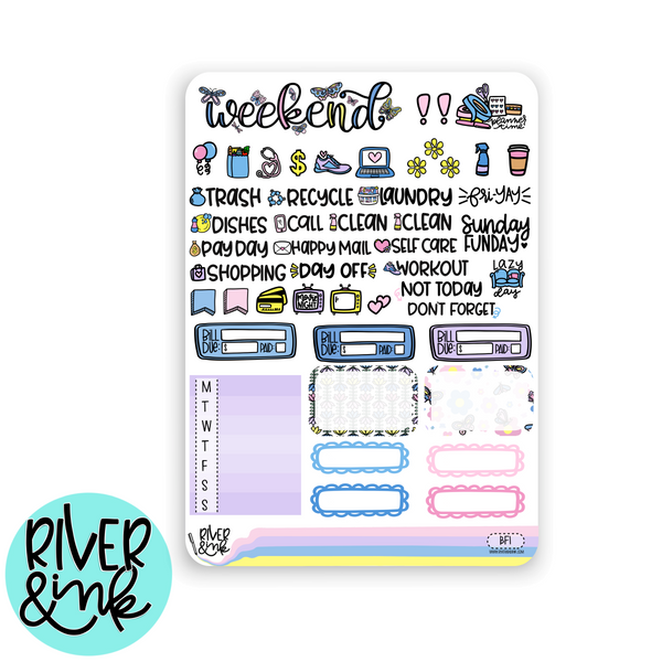 Butterfly Flutter | Vertical Stickers Kit Planner Stickers
