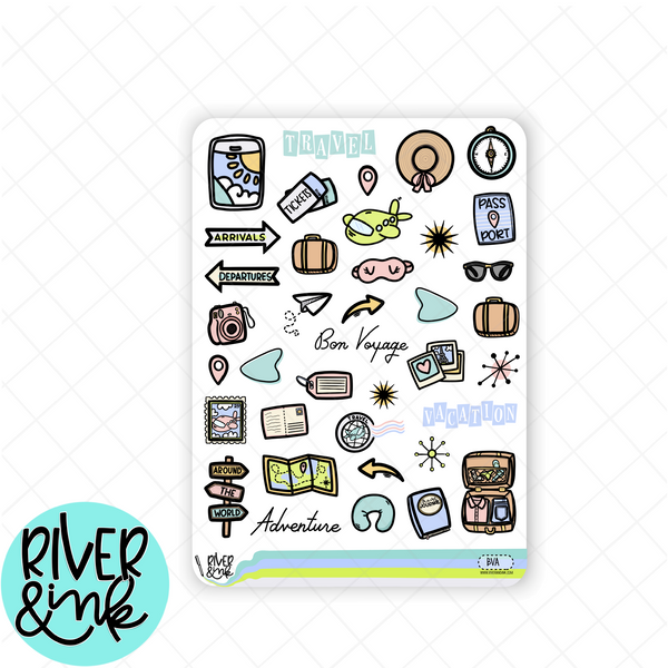 Bon Voyage | Weekly Vertical Planner Stickers Kit