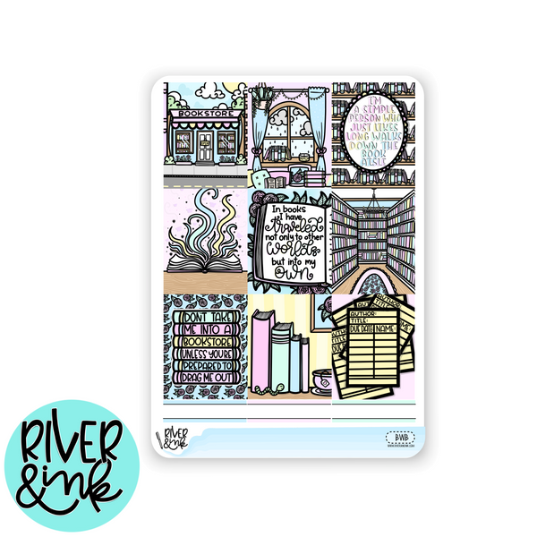 Bookworm Weekly | Vertical Stickers Kit Planner Stickers
