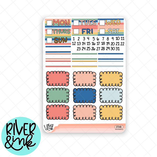 Cozy Fall Day | Weekly Vertical Planner Stickers Kit