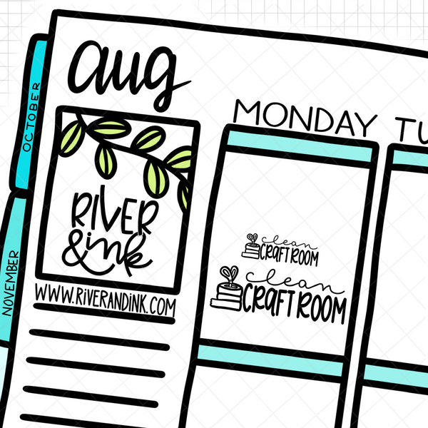 Clean Craft Room | Hand Lettered Planner Stickers