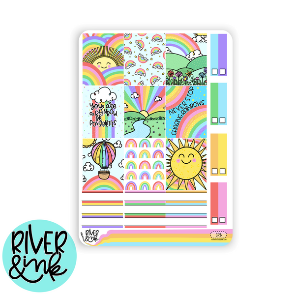 Chase The Rainbow | Hobonichi Cousin l Planner Stickers Kit