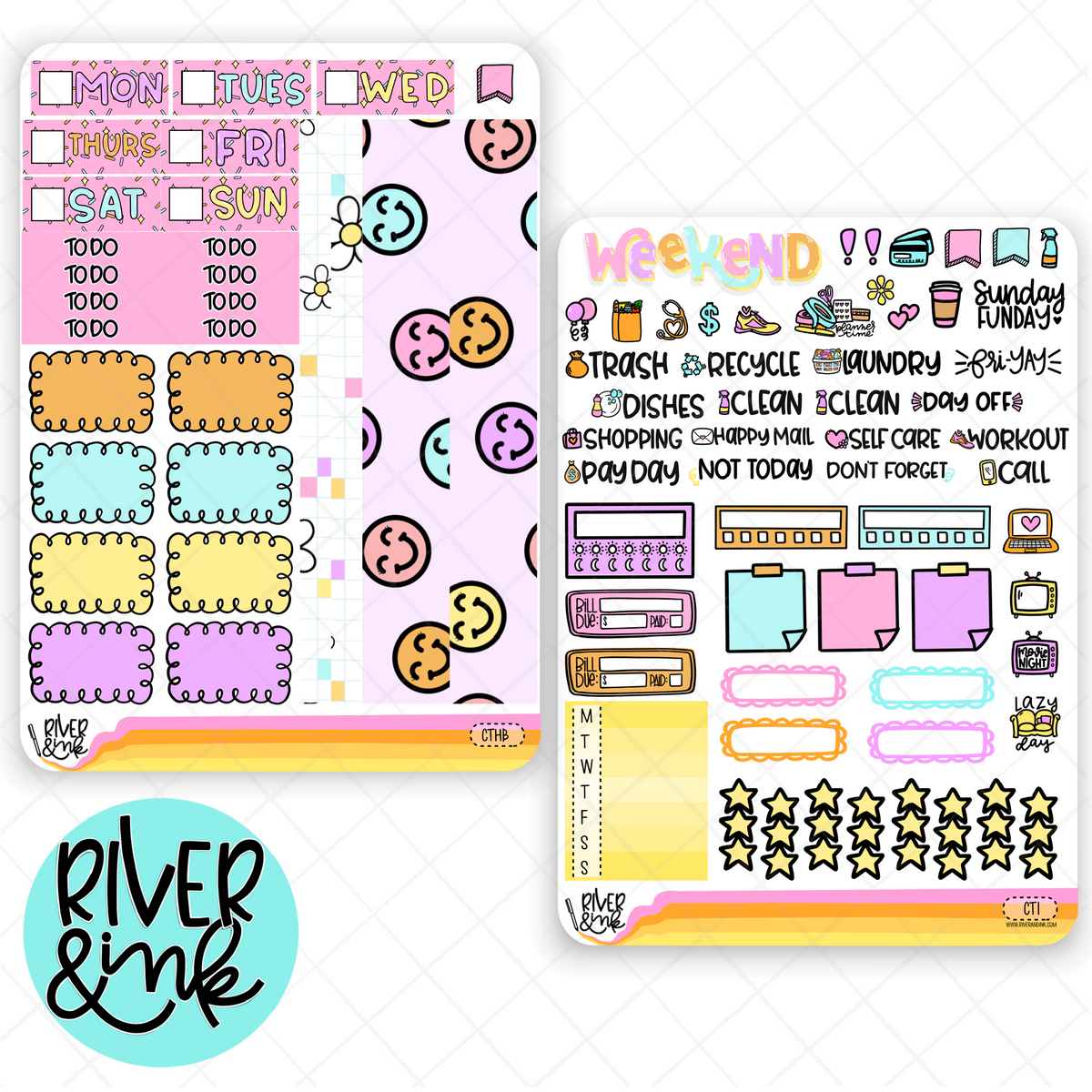 Aloha Hobonichi Cousin planner sized stickers – Dicope Stickers