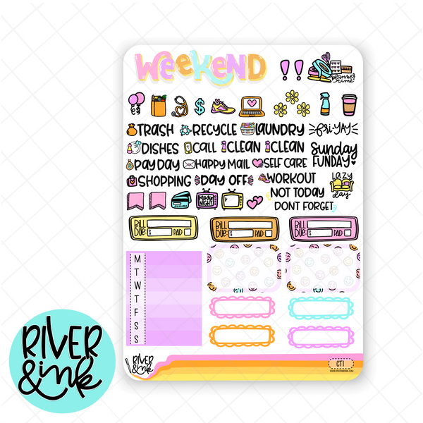 Celebrate Today | Weekly Vertical Planner Stickers Kit